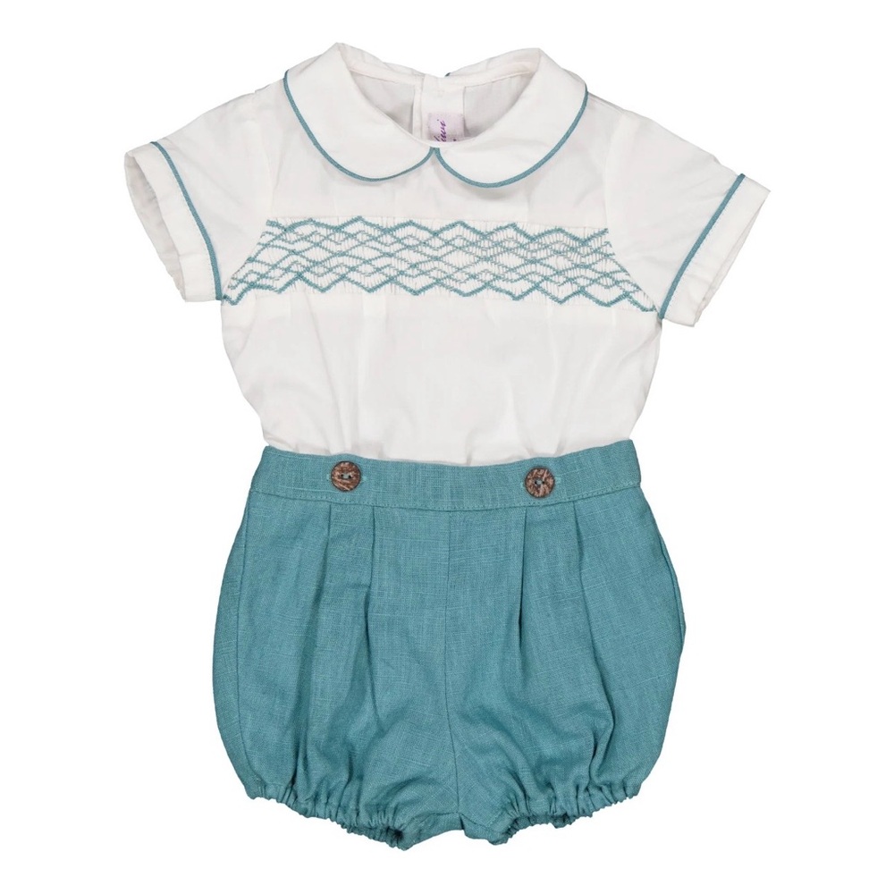 Kidiwi Smocked shirt & shorts set